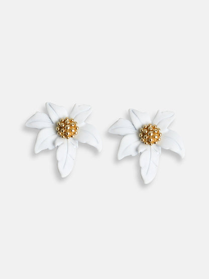 GOLD PLATED PARTY DESIGNER STONE STUD FOR WOMEN