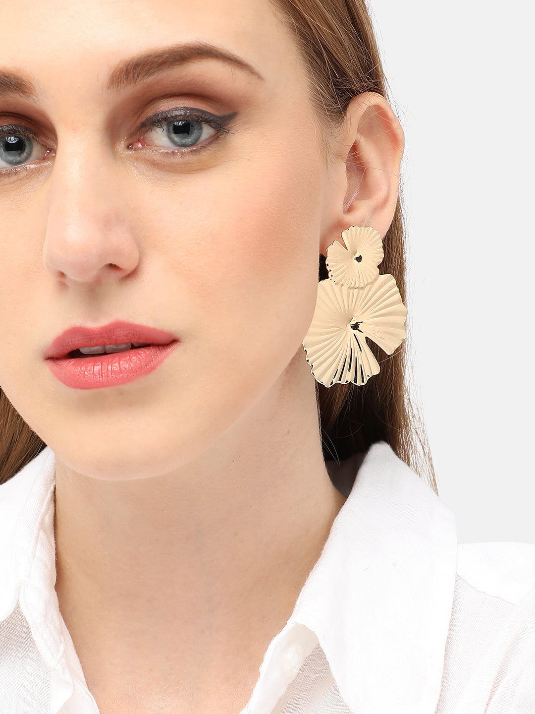 GOLD PLATED PARTY DESIGNER DROP EARRING FOR WOMEN