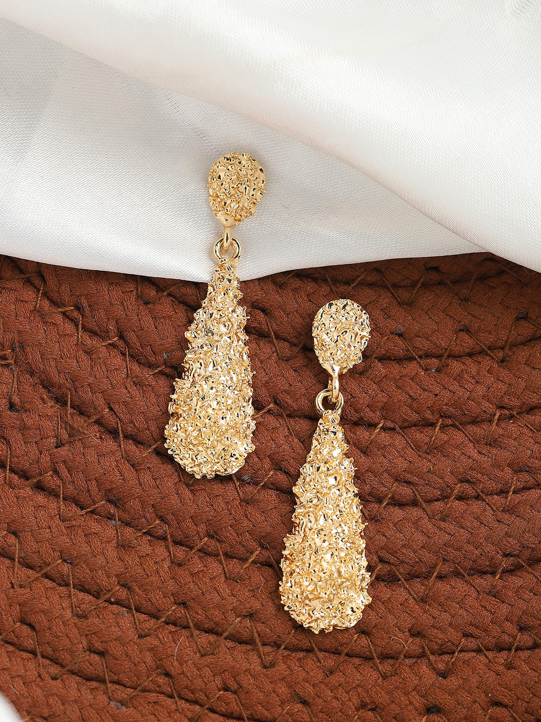 GOLD PLATED PARTY DESIGNER DROP EARRING FOR WOMEN