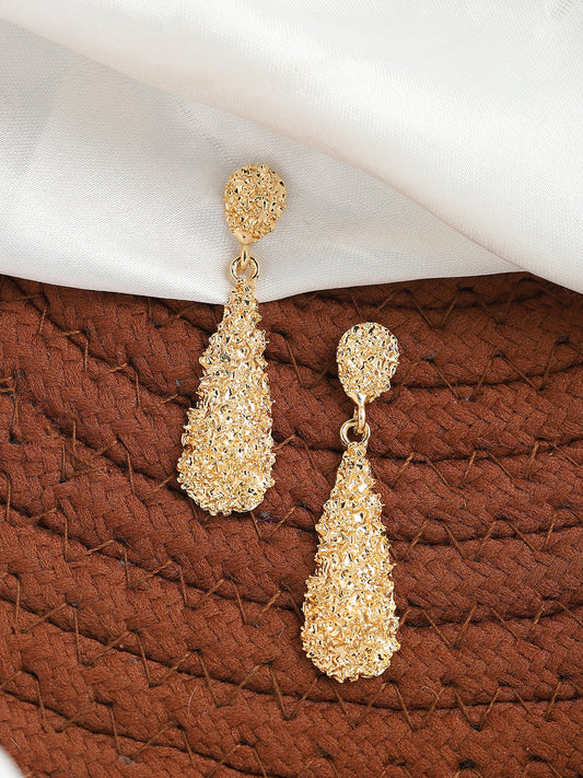 GOLD PLATED PARTY DESIGNER DROP EARRING FOR WOMEN