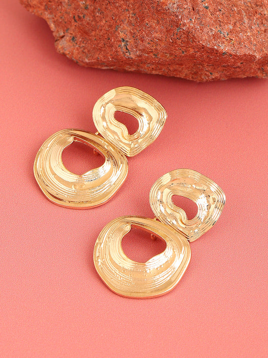 GOLD PLATED PARTY DESIGNER DROP EARRING FOR WOMEN