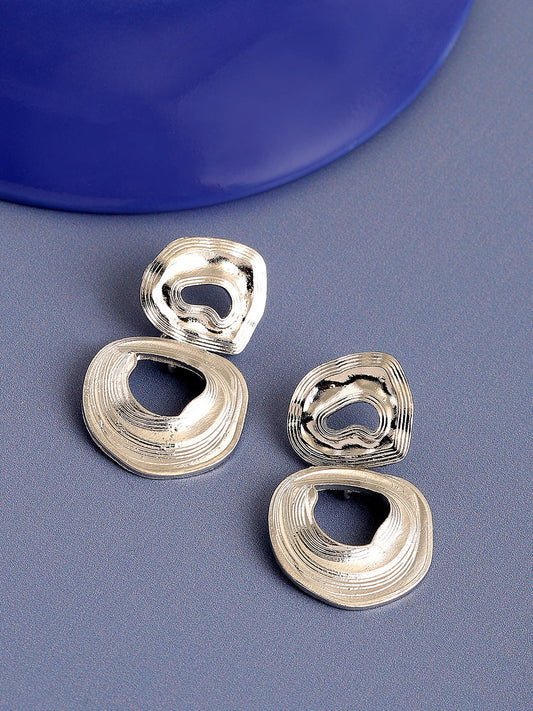 SILVER PLATED PARTY DESIGNER DROP EARRING FOR WOMEN