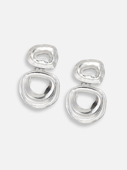 SILVER PLATED PARTY DESIGNER DROP EARRING FOR WOMEN