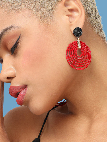GOLD PLATED PARTY DESIGNER DROP EARRING FOR WOMEN