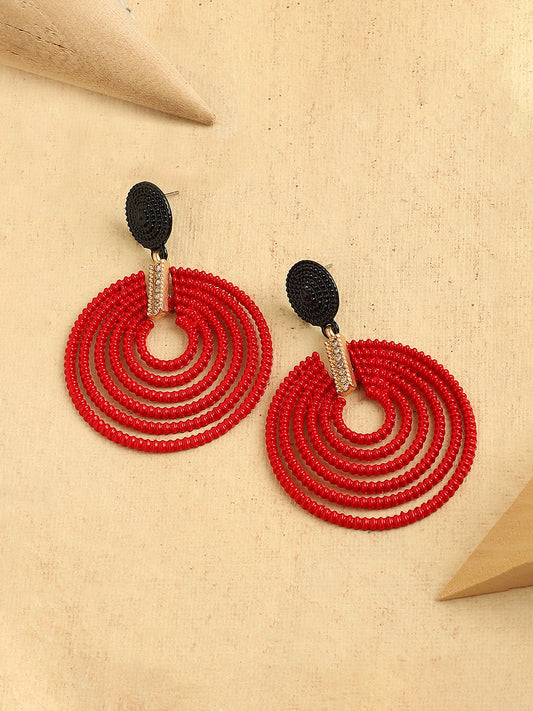 GOLD PLATED PARTY DESIGNER DROP EARRING FOR WOMEN