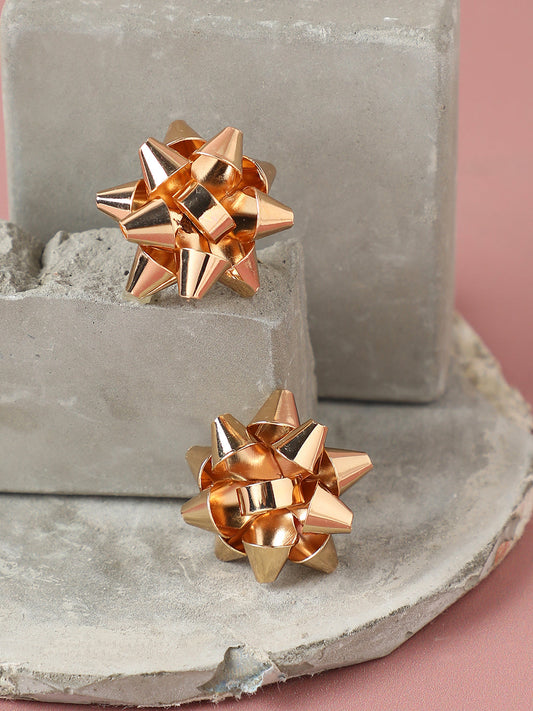 GOLD PLATED PARTY DESIGNER STUD FOR WOMEN