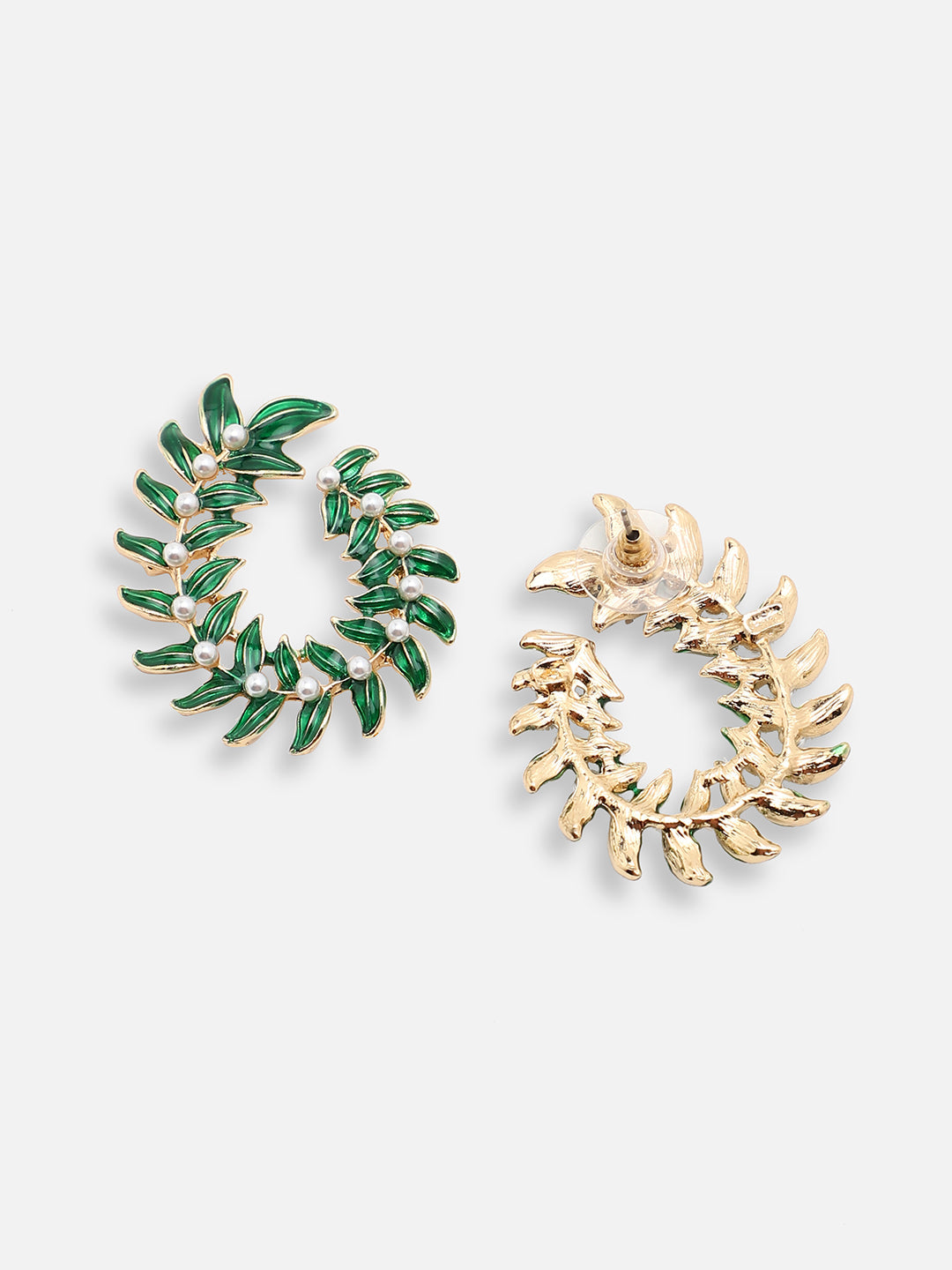 GOLD PLATED PARTY DESIGNER STONE DROP EARRING FOR WOMEN