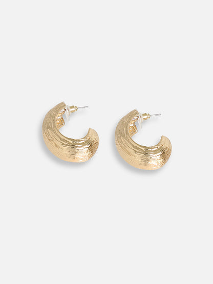 GOLD PLATED PARTY DESIGNER HOOP EARRING FOR WOMEN