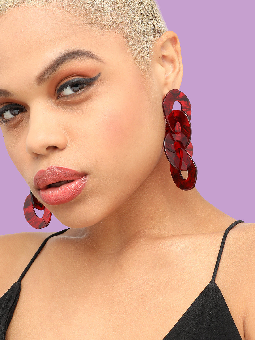 GOLD PLATED PARTY DESIGNER DROP EARRING FOR WOMEN