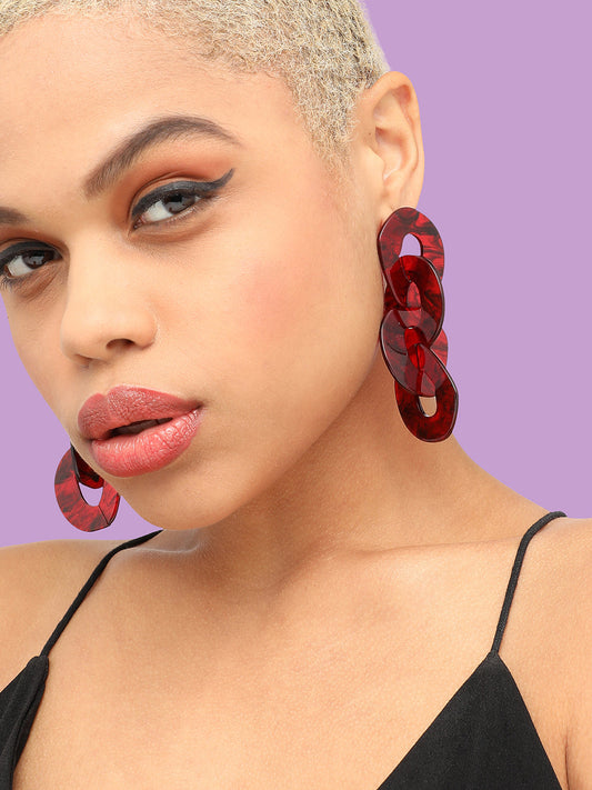 GOLD PLATED PARTY DESIGNER DROP EARRING FOR WOMEN
