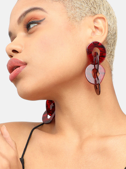 GOLD PLATED PARTY DESIGNER DROP EARRING FOR WOMEN
