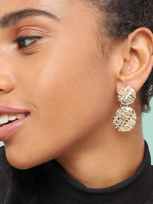 GOLD PLATED PARTY DESIGNER DROP EARRING FOR WOMEN