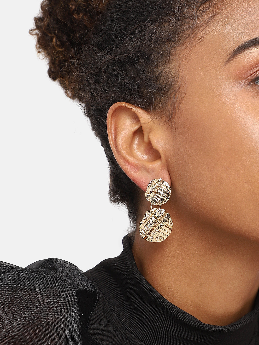 GOLD PLATED PARTY DESIGNER DROP EARRING FOR WOMEN