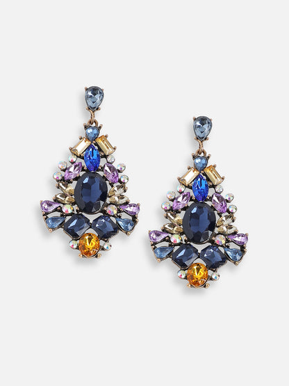 Blue Cascade Drop Earrings