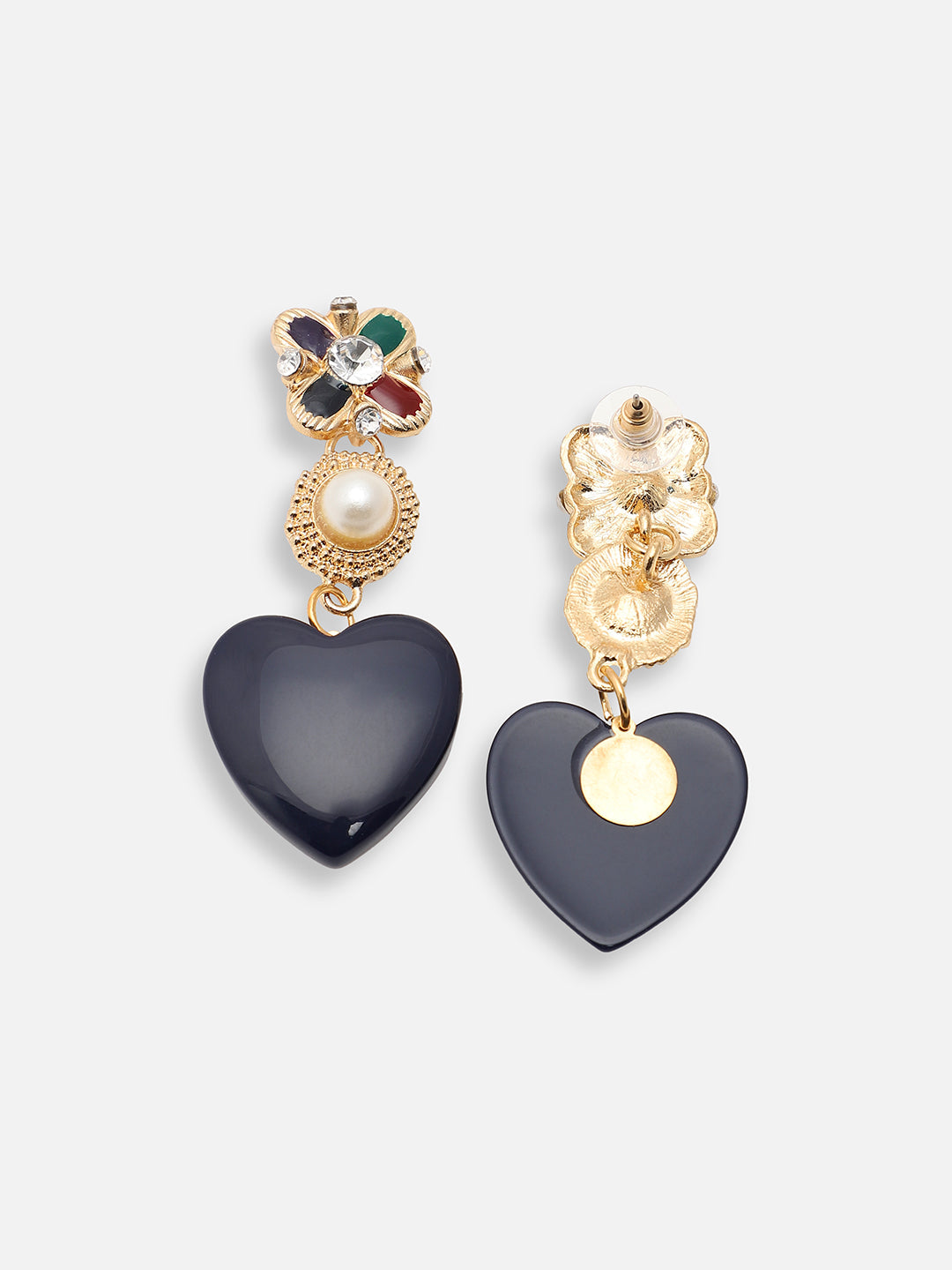 GOLD PLATED PARTY DESIGNER STONE DROP EARRING FOR WOMEN