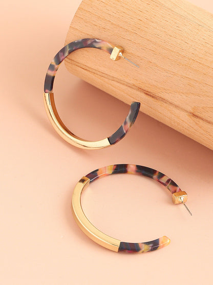 GOLD PLATED PARTY DESIGNER HOOP EARRING FOR WOMEN