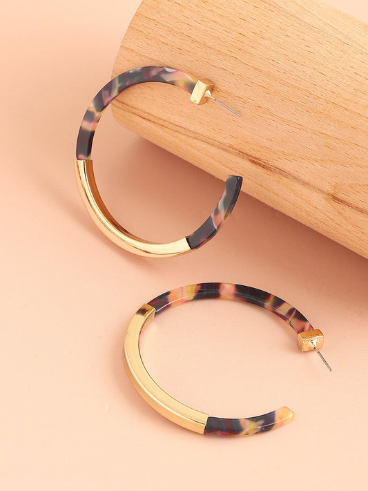 GOLD PLATED PARTY DESIGNER HOOP EARRING FOR WOMEN