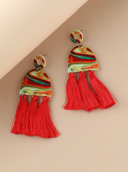 GOLD PLATED PARTY DESIGNER DROP EARRING FOR WOMEN