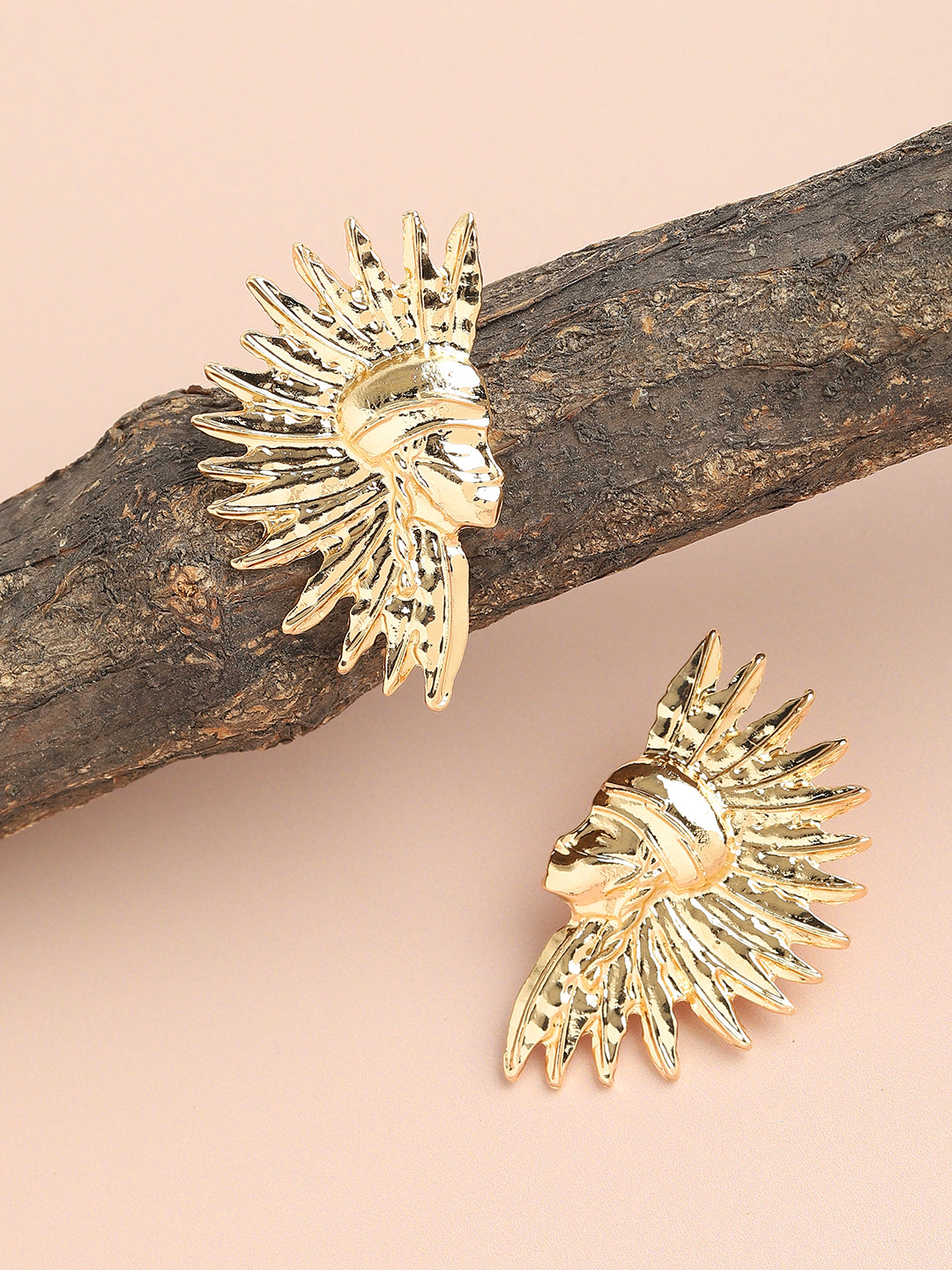 GOLD PLATED PARTY DESIGNER STUD FOR WOMEN