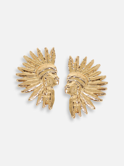 GOLD PLATED PARTY DESIGNER STUD FOR WOMEN