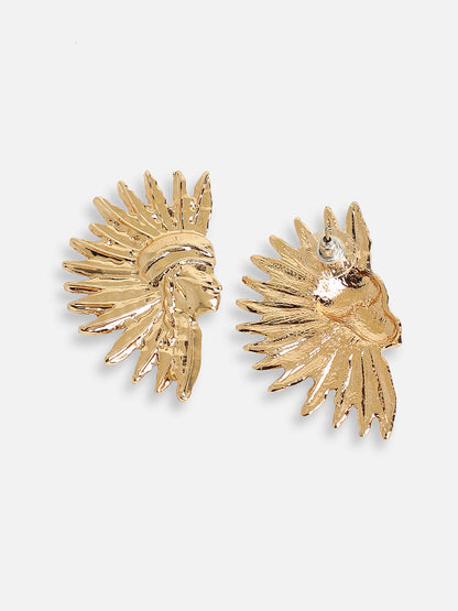GOLD PLATED PARTY DESIGNER STUD FOR WOMEN
