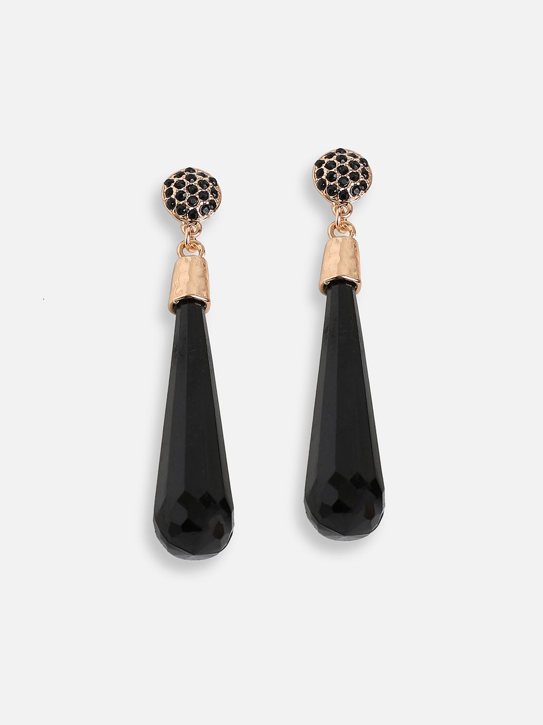 GOLD PLATED PARTY DESIGNER STONE DROP EARRING FOR WOMEN