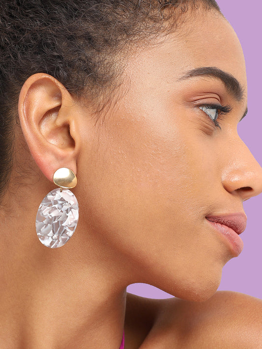 GOLD PLATED PARTY DESIGNER DROP EARRING FOR WOMEN