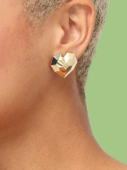GOLD PLATED PARTY DESIGNER STUD FOR WOMEN