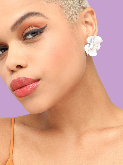 GOLD PLATED PARTY DESIGNER STONE STUD FOR WOMEN