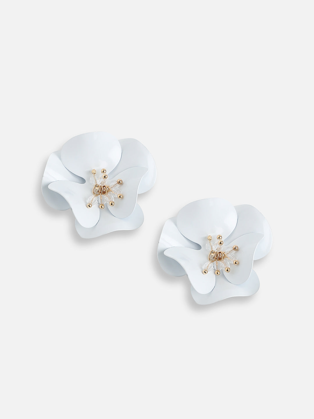 GOLD PLATED PARTY DESIGNER STONE STUD FOR WOMEN