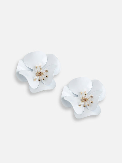 GOLD PLATED PARTY DESIGNER STONE STUD FOR WOMEN