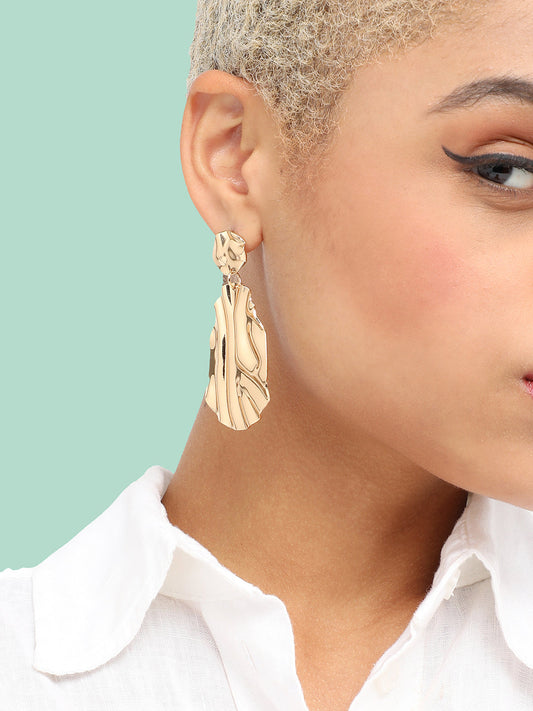GOLD PLATED PARTY DESIGNER DROP EARRING FOR WOMEN