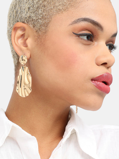 GOLD PLATED PARTY DESIGNER DROP EARRING FOR WOMEN