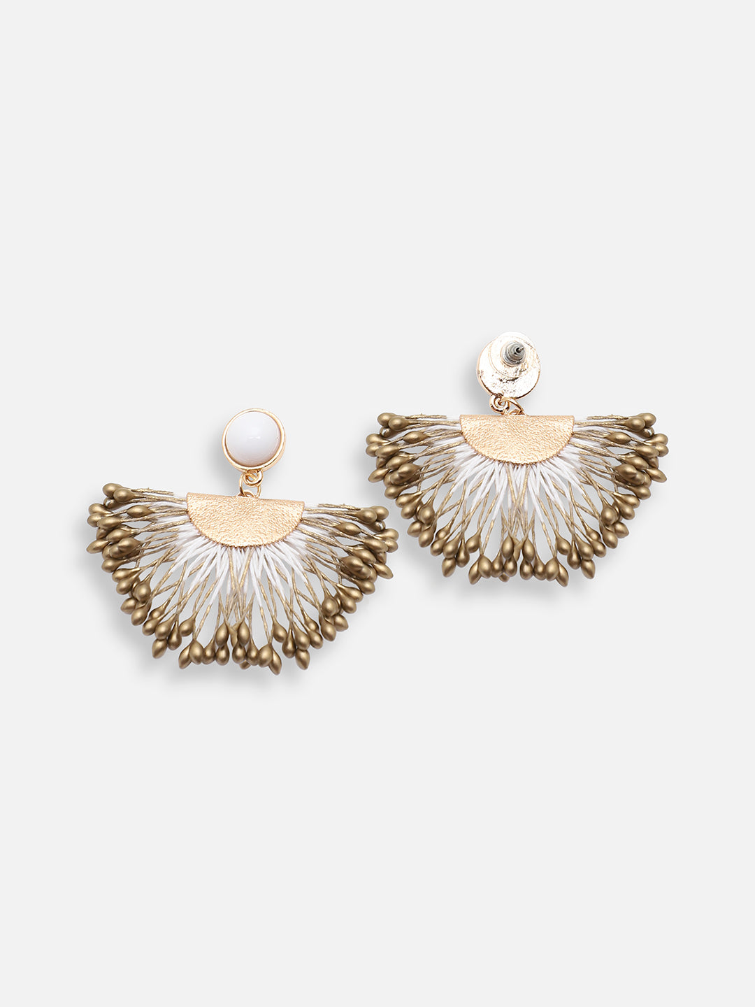 GOLD PLATED PARTY DESIGNER STONE DROP EARRING FOR WOMEN
