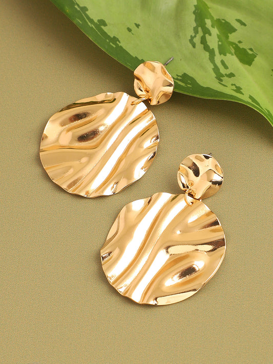 GOLD PLATED PARTY DESIGNER DROP EARRING FOR WOMEN
