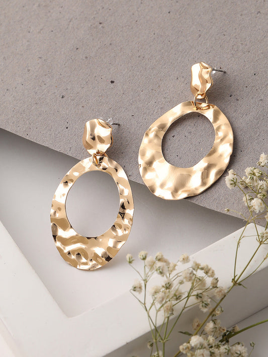 GOLD PLATED PARTY DESIGNER DROP EARRING FOR WOMEN