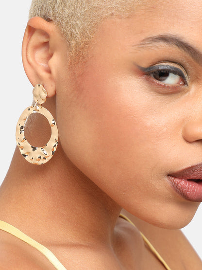GOLD PLATED PARTY DESIGNER DROP EARRING FOR WOMEN