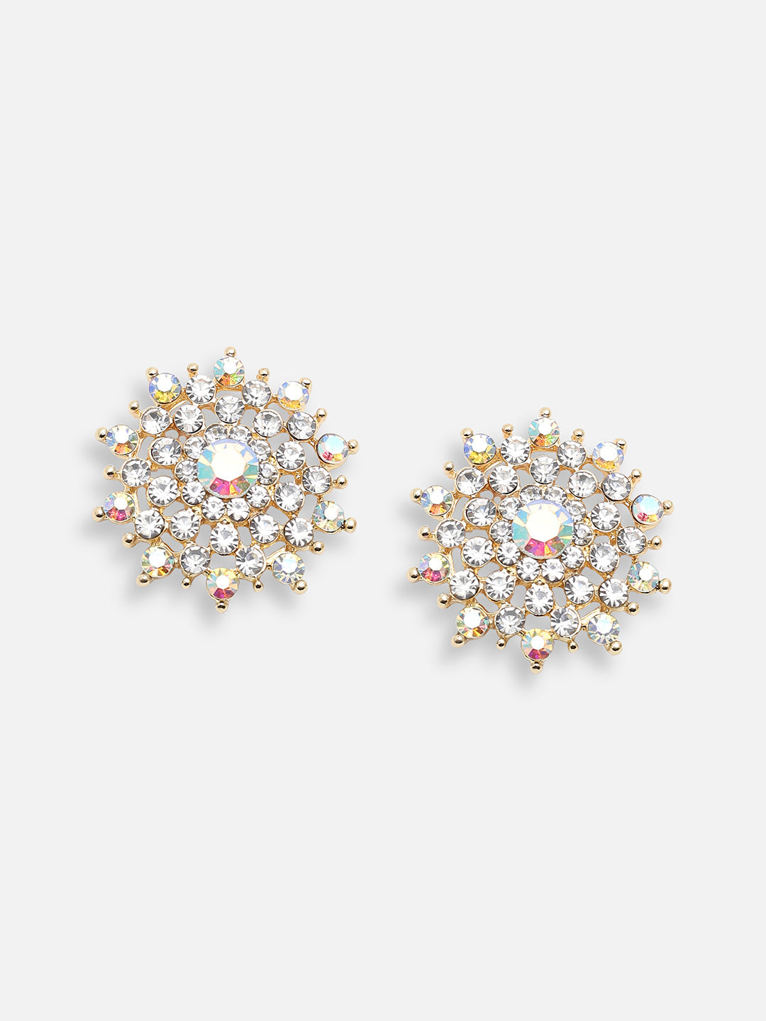 SILVER PLATED PARTY DESIGNER STONE STUD FOR WOMEN
