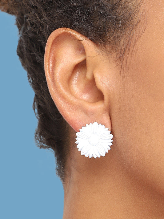 GOLD PLATED PARTY DESIGNER STONE STUD FOR WOMEN