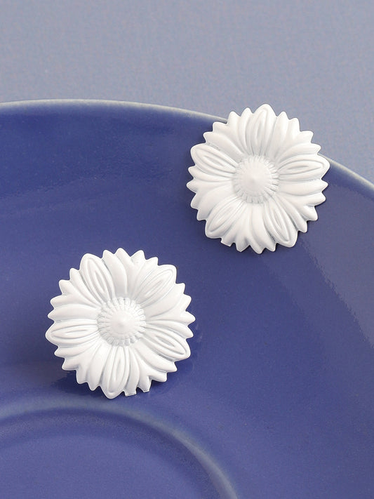 GOLD PLATED PARTY DESIGNER STONE STUD FOR WOMEN