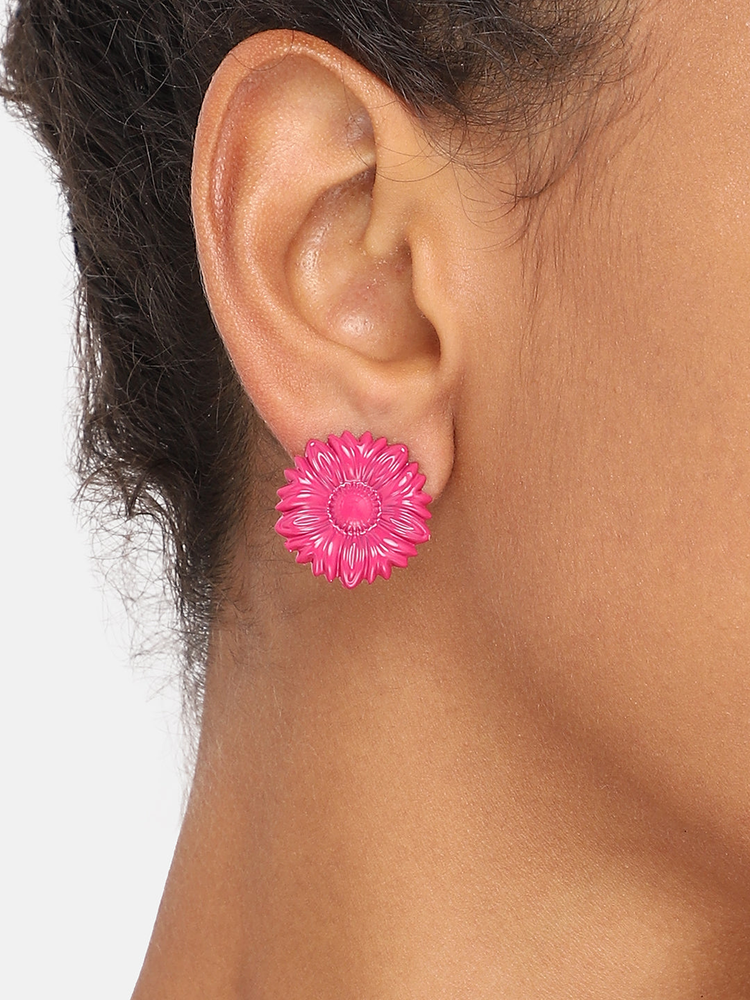 GOLD PLATED PARTY DESIGNER STONE STUD FOR WOMEN