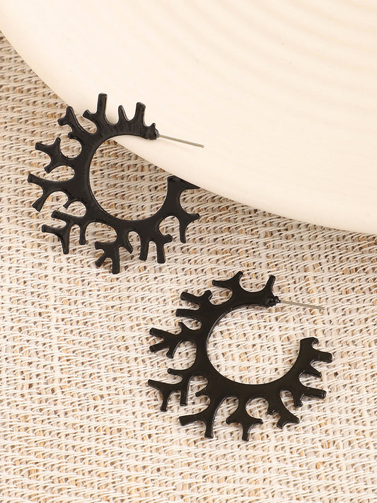 GOLD PLATED PARTY DESIGNER HOOP EARRING FOR WOMEN