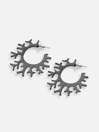 GOLD PLATED PARTY DESIGNER HOOP EARRING FOR WOMEN