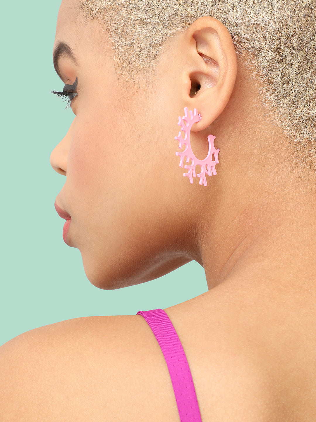 GOLD PLATED PARTY DESIGNER HOOP EARRING FOR WOMEN