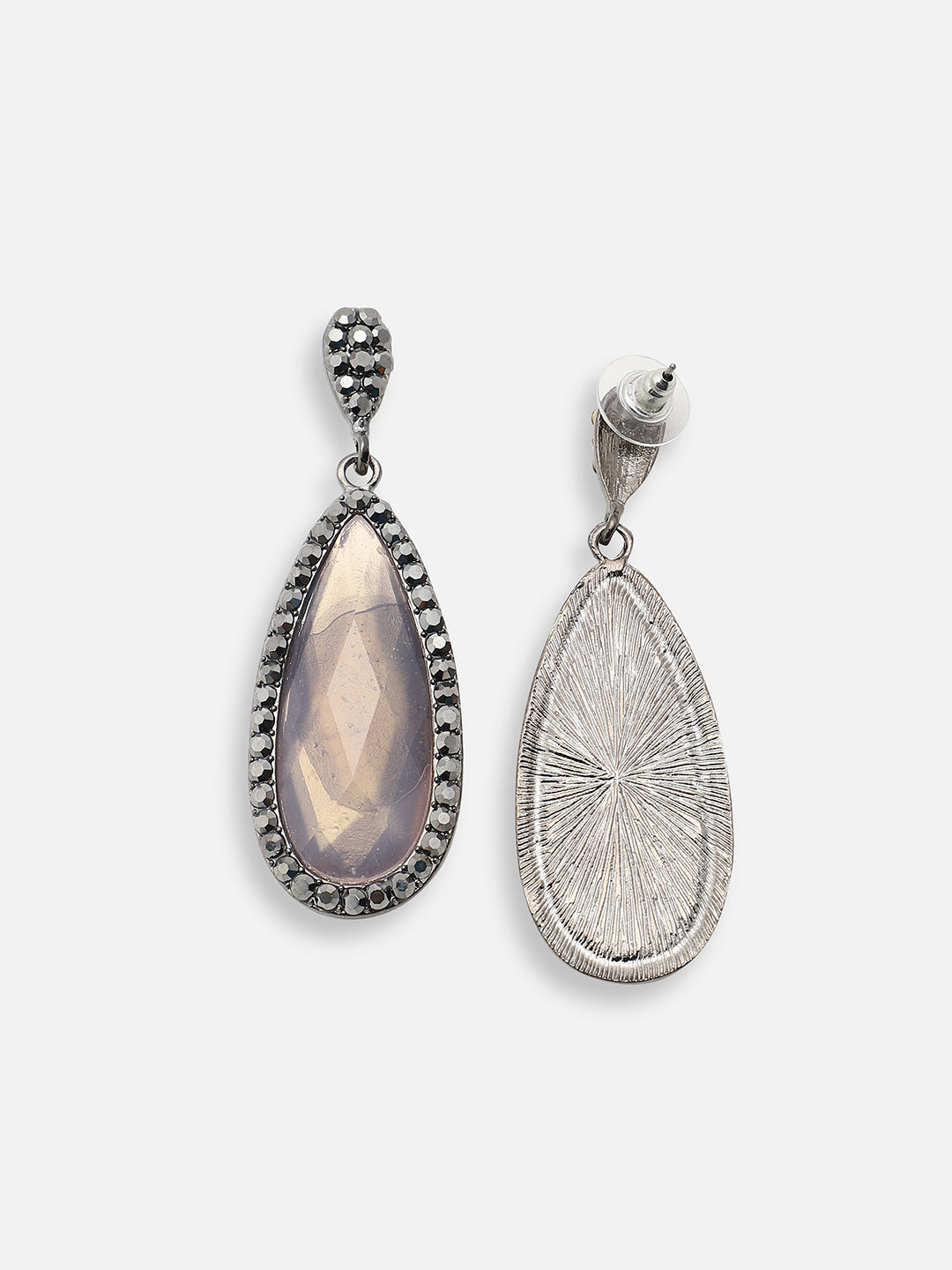 GOLD PLATED PARTY DESIGNER STONE DROP EARRING FOR WOMEN