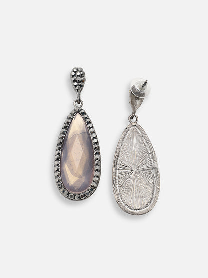 GOLD PLATED PARTY DESIGNER STONE DROP EARRING FOR WOMEN