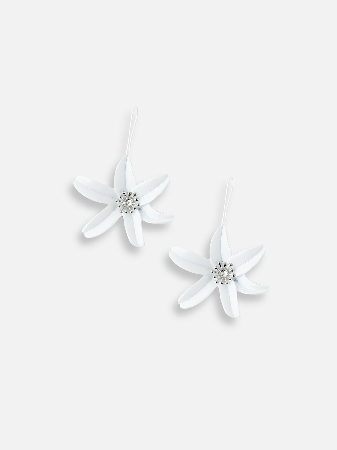 SILVER PLATED DESIGNER DROP EARRINGS