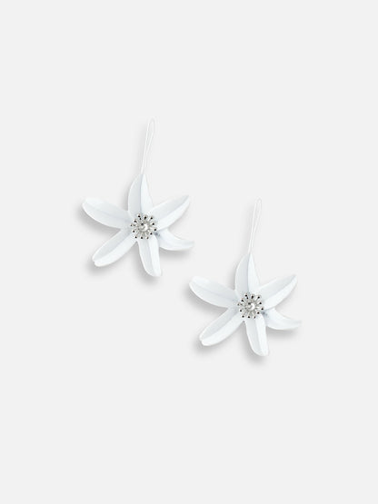 SILVER PLATED DESIGNER DROP EARRINGS
