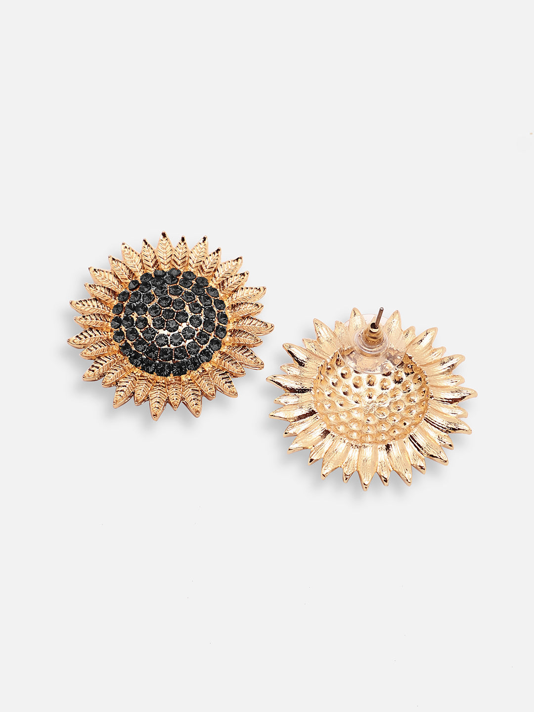 GOLD PLATED PARTY DESIGNER STONE STUD FOR WOMEN