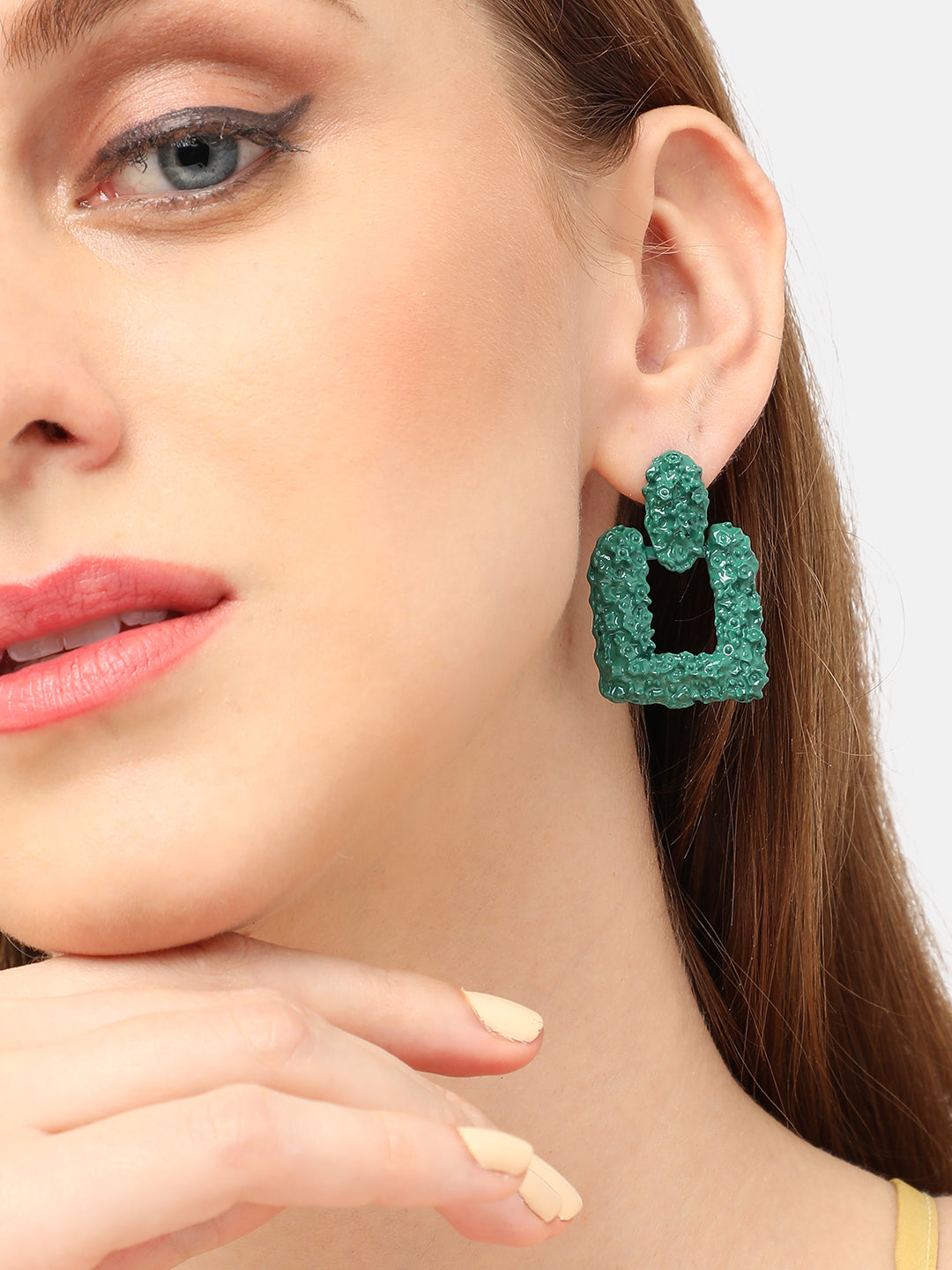 GOLD PLATED PARTY DESIGNER DROP EARRING FOR WOMEN